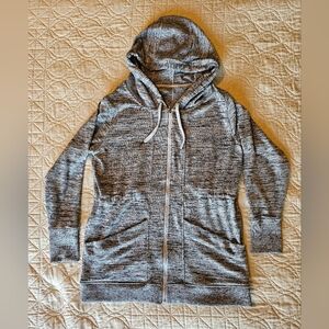 Athleta Gray Hooded Extended Length Sweatshirt - Size Medium
